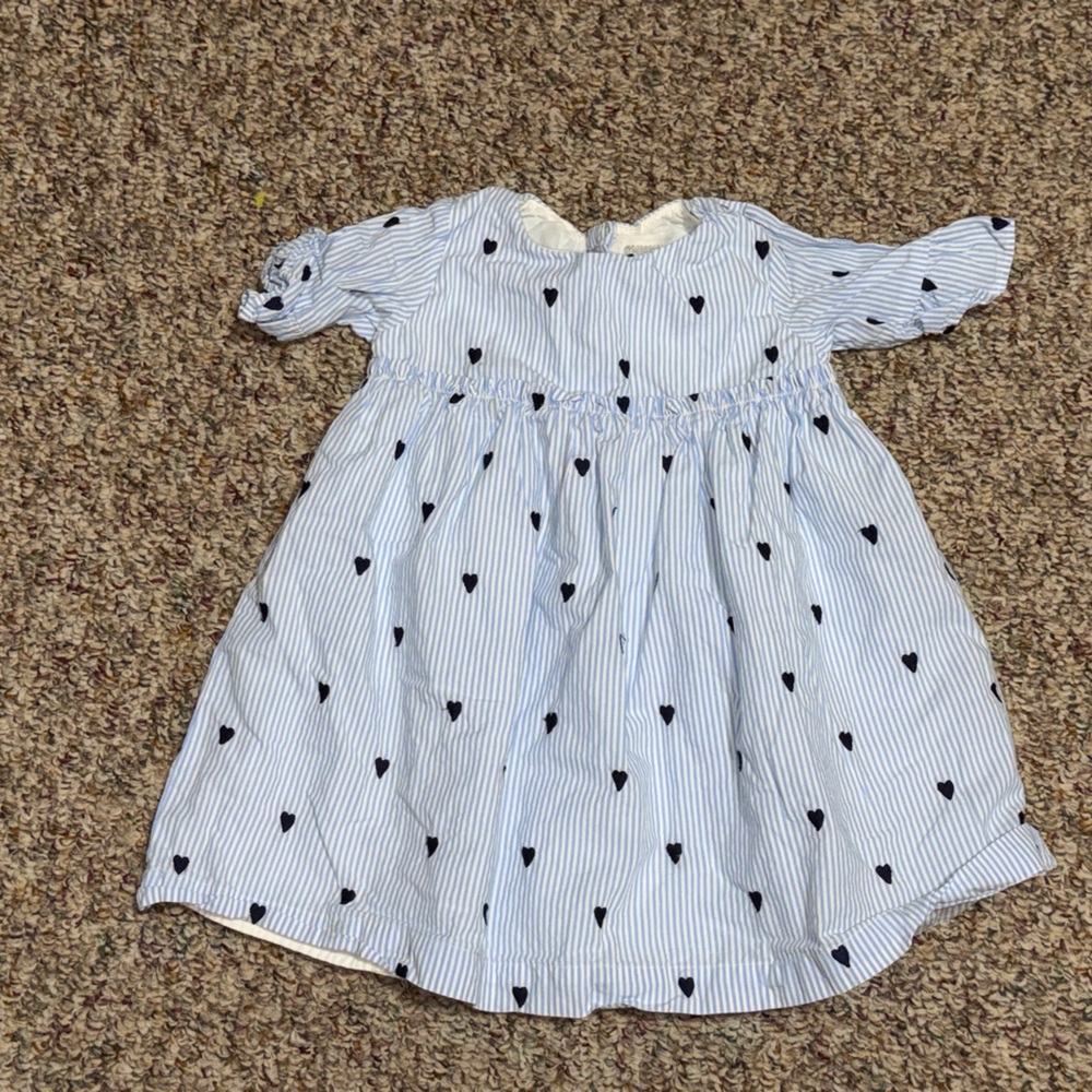Girls 2T Gymboree‎ Blue and White Striped Dress